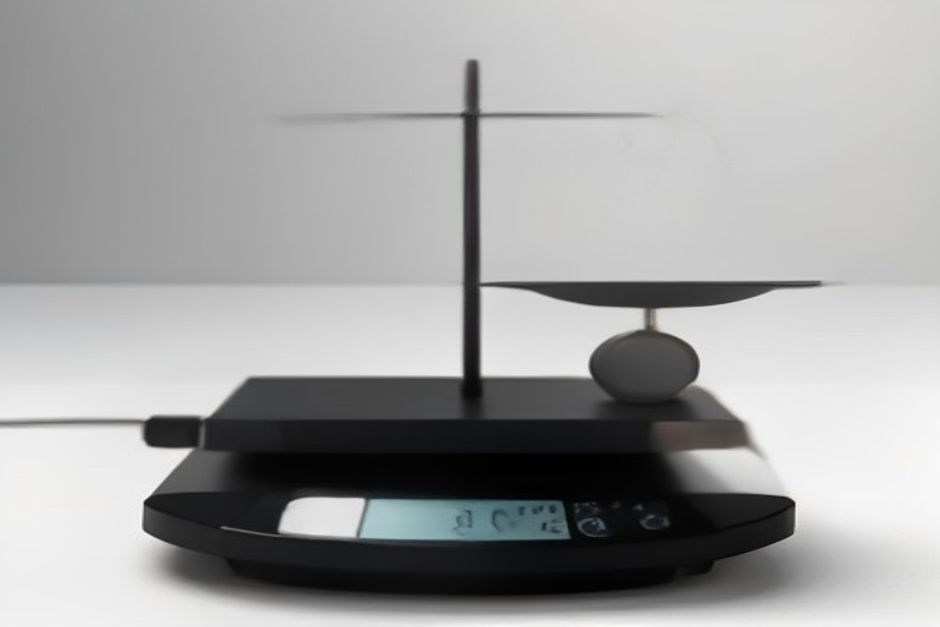 abstract representation of a balance scale with streaming equipment on one side and AI model icons on the other
